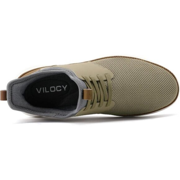 ⚡VILOCY Men's Khaki Fashion Dress Oxfords Business Mesh Breathable Sneakers - Picture 3 of 9